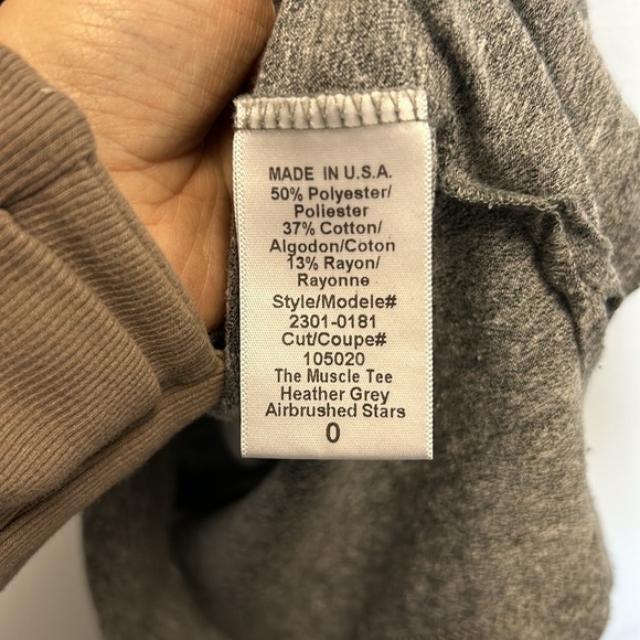 Current/Elliott gray star print muscle tank - Picture 4 of 5